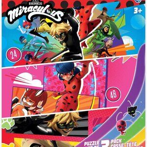 Miraculous Ladybug - 3 in 1 Jigsaw Puzzles for Kids.